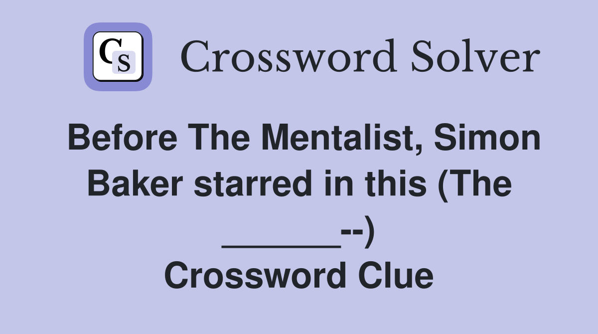 Before The Mentalist, Simon Baker starred in this (The